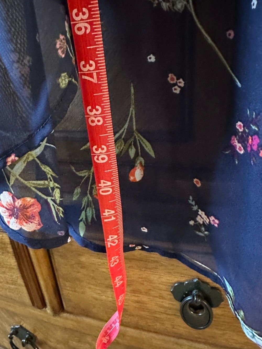 Moa Moa Floral Sheer Kimono Cover Up Boho Festival Navy Large - Picture 5 of 14